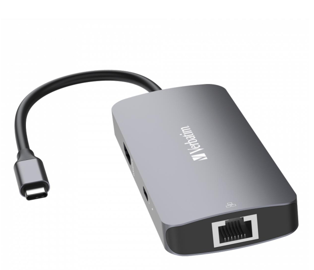 VERBATIM USB-C - 2x USB 3.0, USB-C PD, HDMI, RJ45 - 1236391 - zdjęcie 3